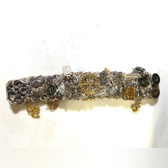 Linx Silver Snake Chain Bracelet With Blue and Purple Themed  Silver and Purple Charm Bracelets